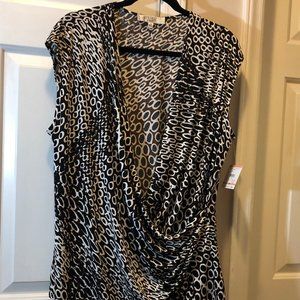 KASPER Woman Faux Wrap Draped Top 3X